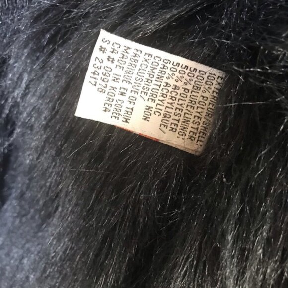 Roxy Vintage Y2K Faux Fur Shearling Coat Jacket Pockets Collar Lined Cozy Warm L - Picture 15 of 16